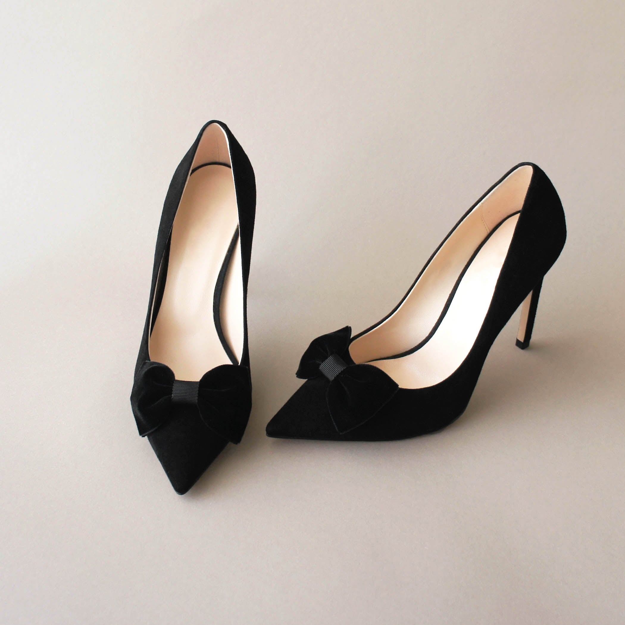 Black Velvet Bow Shoe Clips | Olivia Divine Jewellery | SilkFred